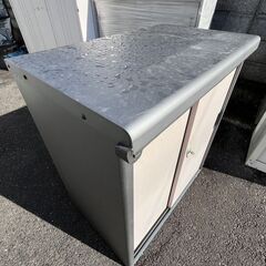 【★引き取り限定価格】スチール製 収納庫 横：幅81ｘ高さ90.8ｘ奥行き50.5 オフィス 倉庫 鍵付きの画像