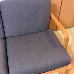 無印良品 リビングでもダイニングでもつかえるソファチェア ペアセットの画像