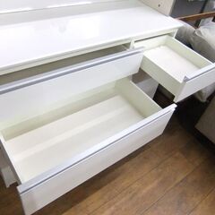 レンジボード 幅120cm パモウナ エナメル キッチン収納 食器棚 キッチンボード 大型 ホワイト 白 札幌 厚別店の画像