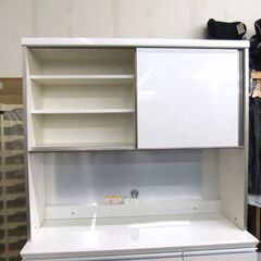 レンジボード 幅120cm パモウナ エナメル キッチン収納 食器棚 キッチンボード 大型 ホワイト 白 札幌 厚別店の画像