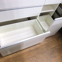 レンジボード 幅120cm パモウナ エナメル キッチン収納 食器棚 キッチンボード 大型 ホワイト 白 札幌 厚別店の画像