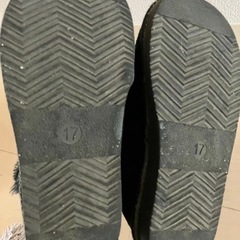 ムートンブーツ　17cm ブラック　キッズ　冬靴　シープ　アミアミの画像