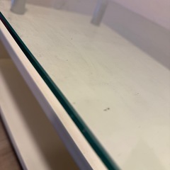 ガラス天板付き　テレビ台(白)の画像