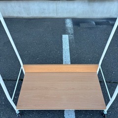 キャスター付き ハンガーラック 収納ラックの画像