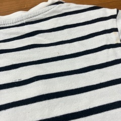 ストライプ 長袖カットソー リボン付き 120の画像