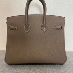 HERMES エルメス バーキン25 エトゥープ ハンドバッグ　K刻印　　ゴールド金具の画像
