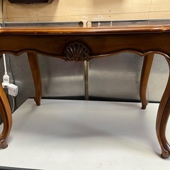 カリモク家具 ドマーニ ロココ様式 センターテーブル Domani 猫足 高さ48cm 傷あり 中古品 リビングテーブル ローテーブル アンティーク ①の画像