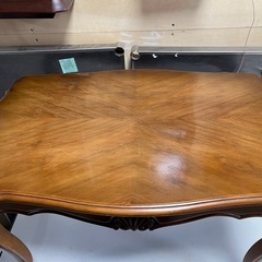 カリモク家具 ドマーニ ロココ様式 センターテーブル Domani 猫足 高さ48cm 傷あり 中古品 リビングテーブル ローテーブル アンティーク ①の画像