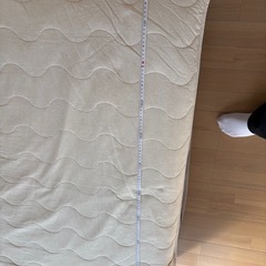 マットレスと床板が一体になったベッドです。 床板7cm、マットレス16cmで、全体の厚みは23cmです。 サイズは190cm×120cmです。の画像