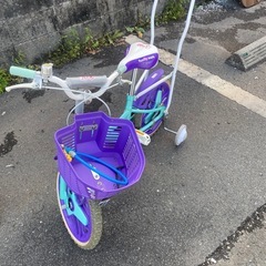 子供用自転車　補助輪付き　中古　リサイクルショップ宮崎屋佐土原店R7.12.14の画像