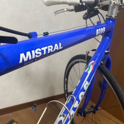 【室内保管】GIOS  MISTRAL ジオス　ミストラル　青　クロスバイク （付属品あり）