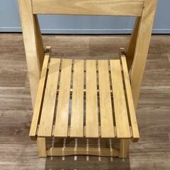 折り畳み木製椅子　【町田市再生家具】　1214Bの画像