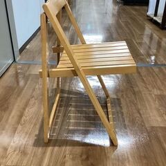 折り畳み木製椅子　【町田市再生家具】　1214Bの画像