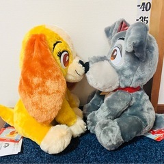 #2体セット#未使用#レディ#トランプ#わんわん物語#ディズニー#Disney#ぬいぐるみ#うるりぃみぃ#クレーンゲーム#UFOキャッチャー#景品#大きい#ビッグ#ラウンド1の画像