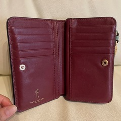 美品　マークジェイコブス　二つ折り財布　ウォレット　ミントグリーン　バーガンディの画像