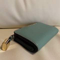 美品　マークジェイコブス　二つ折り財布　ウォレット　ミントグリーン　バーガンディの画像