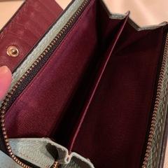 美品　マークジェイコブス　二つ折り財布　ウォレット　ミントグリーン　バーガンディの画像