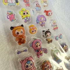 babythree ベビースリー ぷくぷくシール ウォーターシール 6枚セットの画像