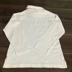 【新品】petit main リボン付き長袖シャツ 130cmの画像