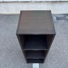 3段カラーボックス 収納棚 ダークブラウンの画像