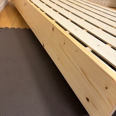 ラシック 天然木 親子ベッド 『Twinel ツウィネル』 ナチュラル 子ベッドのみ　すのこベッドの画像