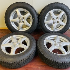 プロボックス.サクシード.ADバン等❗️155/80/14LT冬タイヤ付きアルミホイールの画像