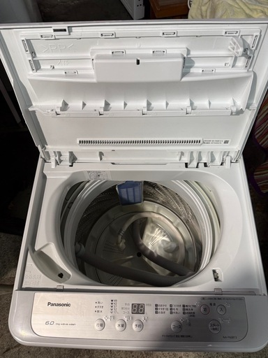 パナソニック 全自動洗濯機 洗濯 6kg つけおきコース搭載 シルバー NA-F60B13-S