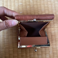 折りたたみ財布　キャメル色　中古の画像