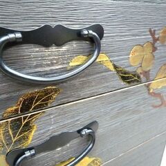 小引出し 小箪笥 小物入れ 景充 3段 背面にカスレと割れあり 中古 ヨコ 約30.5cm タテ 約22cm 高さ 約26cm 木製 苫小牧西店の画像