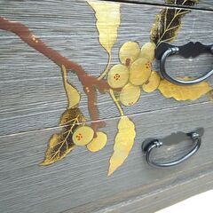 小引出し 小箪笥 小物入れ 景充 3段 背面にカスレと割れあり 中古 ヨコ 約30.5cm タテ 約22cm 高さ 約26cm 木製 苫小牧西店の画像