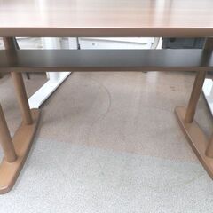 ニトリ センターテーブル サラ 115 幅115cm 高さ60cm ミドルブラウン 収納棚板付き ローテーブル SARA 札幌 西岡店の画像