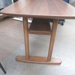 ニトリ センターテーブル サラ 115 幅115cm 高さ60cm ミドルブラウン 収納棚板付き ローテーブル SARA 札幌 西岡店の画像