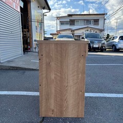 天然木調 配線すっきりデスク パソコンデスク ナチュラルの画像