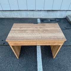 天然木調 配線すっきりデスク パソコンデスク ナチュラルの画像