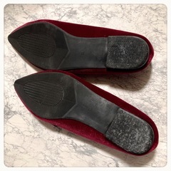 ꒰GU꒱セーラームーンコラボ ベロア シューズ 24.5cm 赤ピンク 夢可愛いの画像