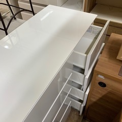 ニトリ　ローチェスト　ホワイトの画像