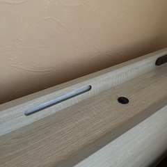 【無料】LED照明・コンセント付き すのこベッドフレーム（シングル）の画像