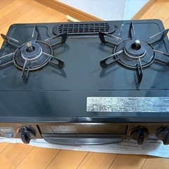 リンナイ 都市ガス グリル付きガステーブル KG34NBKLの画像