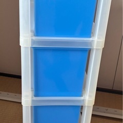 すきま収納　プラスチック4段スリム引き出しの画像