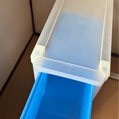すきま収納　プラスチック4段スリム引き出しの画像