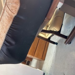 12/25まで店頭商品一部を除き半額クリスマスSALE!!開催中 　サ2512-113 カウチソファ ベージュ 2人掛け キズ汚れ有り リクライニングの画像