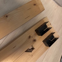 【2×4材 3本セット】突っ張りDIY用／金具付き／ネジ穴ありの画像