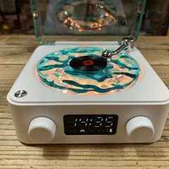 Waves White noise speaker Bluetoothスピーカー ナイトライト 時間表示 動作確認済みの画像