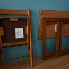 天然木　机　椅子　セットの画像