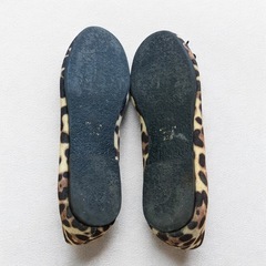 FLAG J ヒョウ柄 フラット シューズ 23.5 レオパード リボンの画像