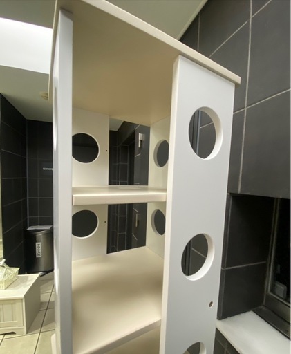 回転式コミックラック 白 高さ166 本棚 7段 ブックシェルフ