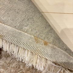 Francfranc◆キラキラしたラグ M 2000×1400 シルバーベージュラメの画像