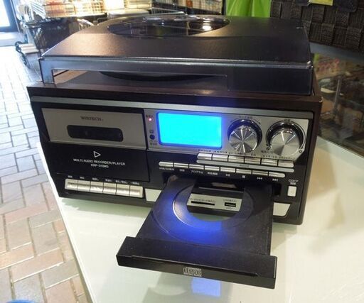 WINTECH スピーカー搭載マルチオーディオプレーヤー KRP-310MS レコード CD ラジオ カセット USB SDカード 外部入力 札幌市 東区 新道東店