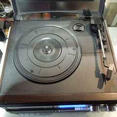 WINTECH スピーカー搭載マルチオーディオプレーヤー KRP-310MS レコード CD ラジオ カセット USB SDカード 外部入力 札幌市 東区 新道東店の画像