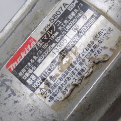 マキタ　電気丸ノコ　電動丸鋸　5807A　180～190ｍｍ径対応　1999年製　新品替え刃付属　動作確認済み　【非対面取引です】の画像